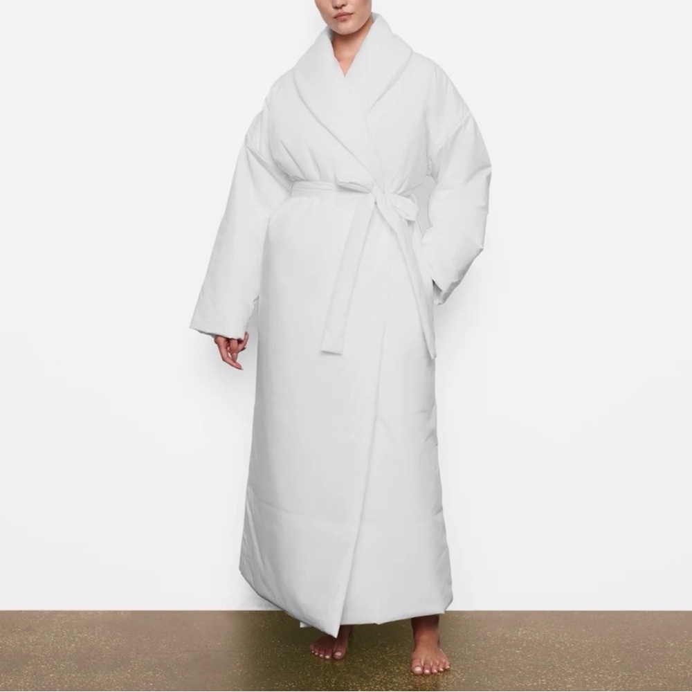 SKIMS Cotten Duvet Robe - White